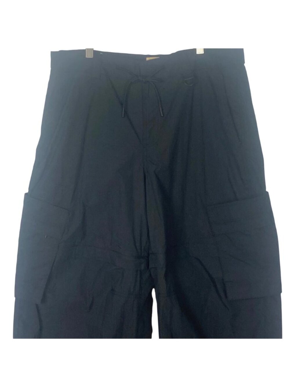 Gap x Beis Pant Womens 12 Convertible Cargo Barrel Black Wide Leg Travel Utility - Picture 2 of 11